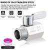 Carvedexquisitely Shower Head Shut Off Valve,304 Stainless Steel 1/2" Mini