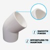 Ozmosis 3" PVC Pipe 45 Degree Elbow Fitting (Socket x
