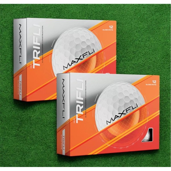 Maxfli TriFli Golf Balls Gloss White - 24 Pack