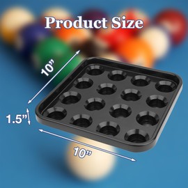 Buachois Billiard Ball Tray, Professional 16 Ball Snooker Billiard Table Container Box Billiard Holder Ball Plates for Billiard Salon, Black