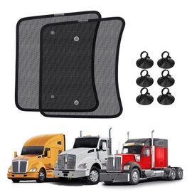 KUST 2PCS Side Window Sun Shade for Semi Truck, 20x16.9 inch Side Window Shade for Kenworth T680 / T880 / W990 (All Years),Sunshade with Suction Cup,Glare Shield UV Protection