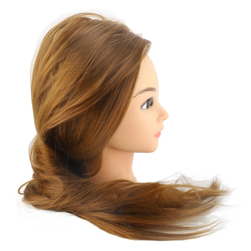 Domary Mannequin Head Hairstyling Training Head with Hair Large Volume