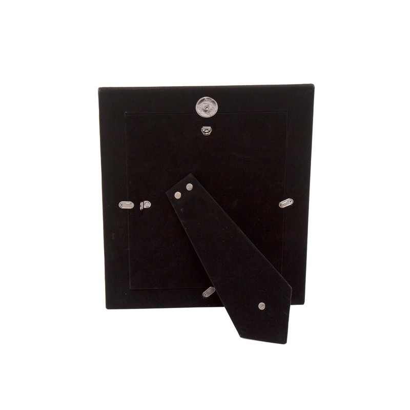 5X7-inch Matt Black and Silver Photo Frame Stands/Hangs Both Ways