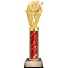 12" Red Bowling Fireball Trophies - Customized Bowling Fireball Trophy