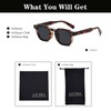 LJCZKA Retro Hexagonal Sunglasses for Men and Women Trendy Square