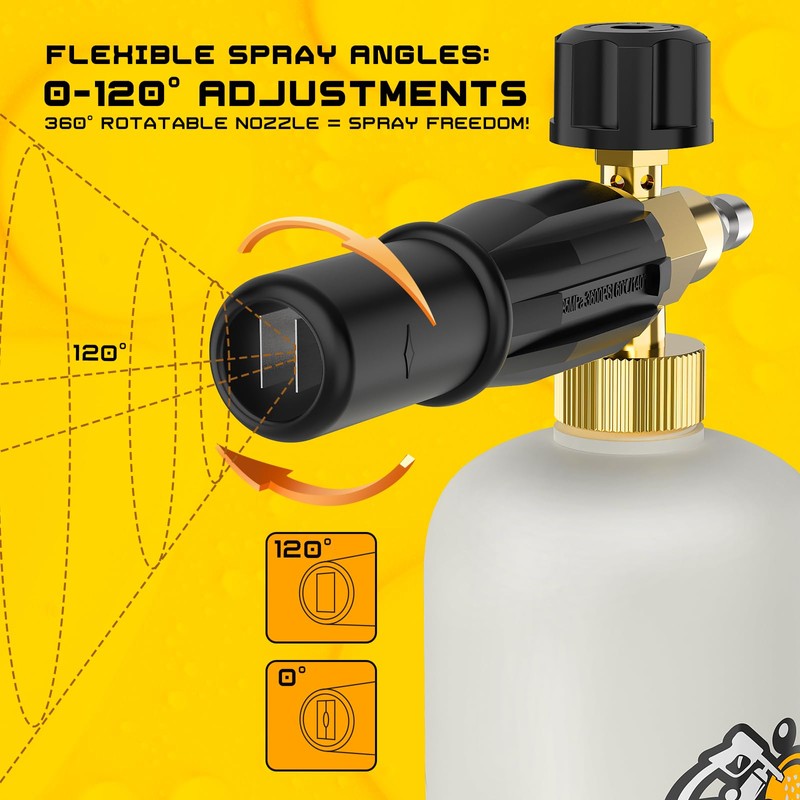 SOFIPE Foam Cannon Kit, 1L Bottle Snow Foam Cannon with