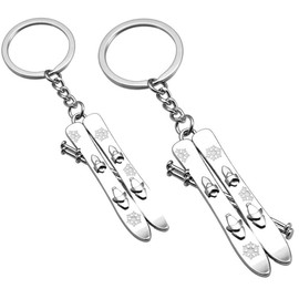 INGJIA Skiing Keyring, 2023 Winter Sports Games, Ski Keyring, Pack of 2 Ski Sports Keychains, Skier Keyring, Sports