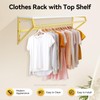 ILWorkTLs Wall Mounted Clothes Rack with Top Shelf,Display Garment Rack,Heavy
