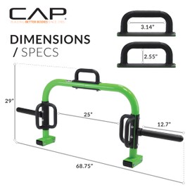 CAP Barbell Deluxe Open Trap Bar, Hex Bar, Shrug Bar, Deadlift Bar for Olympic and Standard Plates - Green