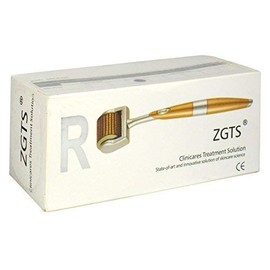 ZGTS Derma Roller System 192 Needles Titanium Alloy Needles Roller for Acne Skin Hair Loss, Gold, 0.20mm