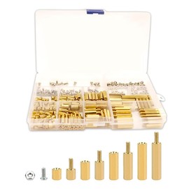 Wjelet 300 Pieces M3 Thread Brass Spacer Hexagonal Male-Female Screw Nut Assortment Set Pillar Standoff Spacer for PCB Motherboard