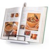PUERSI Cook Book Stand for Kitchen Counter, Wooden Cookbook Holder,