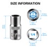 4-Piece 7mm Socket Set, 1/4-Inch Drive, 6-Point, Deep *2 &