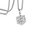 Crafted Compass Coin Necklace with Wheat Chain for Men, Mens