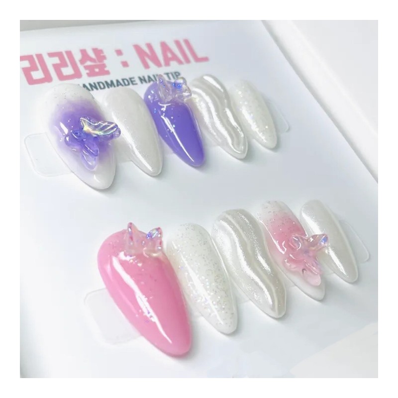 Simkung Condew Handmade Nail Tips - Green / 심쿵꼰듀 수제네일팁