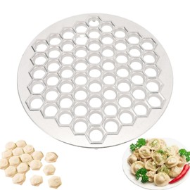 61 Holes Aluminum Alloy Ravioli Maker, Dumpling Mold Press Kitchen Tool for Home and Restaurant