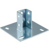 Skelang Post Base, 4 Holes Square Mount for 1-5/8” Single Strut Channel