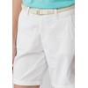 s.Oliver Shorts with Braided Belt and Garment Dye, White, 42