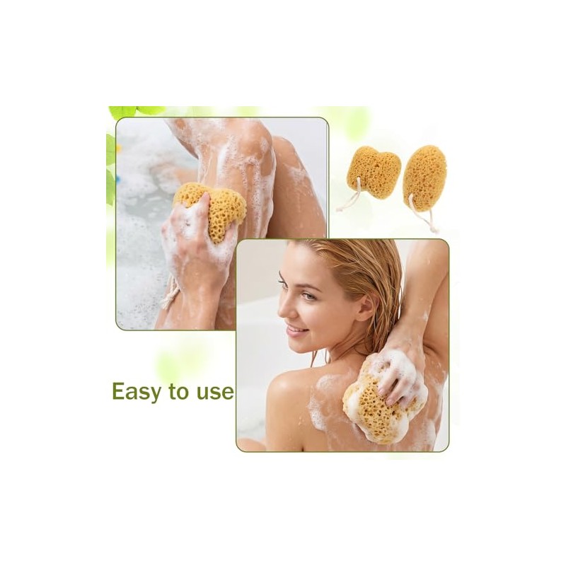 piezas de esponja de baño, esponjas marinas naturales para ducha,
