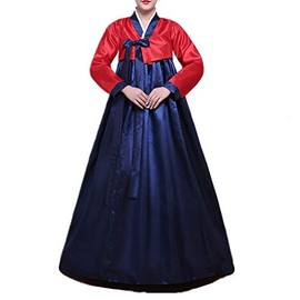 [Manufacturer] Korean Folk Costume, Korean Bok Cosplay, Cosplay Costumes (L, Red + Blue)