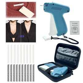 WLZP Stitchy Quick Clothing Fixer, Mini Stitch Gun for Clothes, Clothing Stitch Tagging Gun with Case,Stitchy Tool with 5 Needles,1000 Black & 1000 White 5mm Micro Fasteners