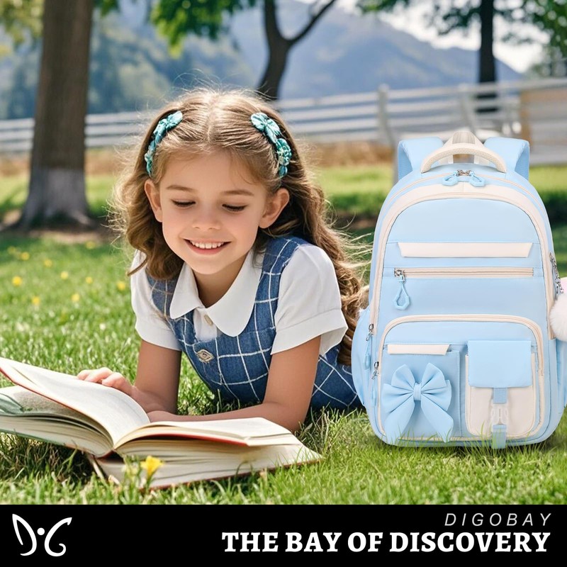 DIGOBAY Backpack for Girls, 3PCS Girls Backpack for School with
