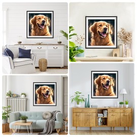 DPIDEA Dog Diamond Painting, 5D Diamond Painting Pictures for Adults, DIY Diamond Painting, Dog Diamond Painting, Diamond Painting Pictures for Home Decor, 30 x 30 cm