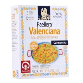 Carmencita Valencian Paella Seasoning 3 Sachets 12g -This Paella Seasoning Contains a Secret Blend of Spices and Saffron