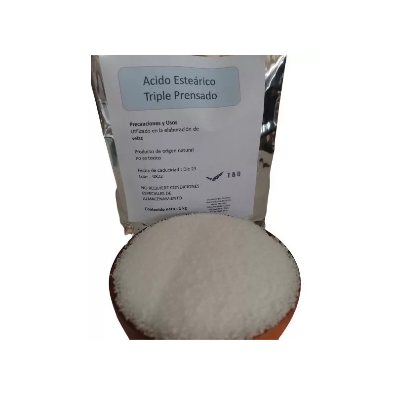 BIO-ACID Acido Estearico Triple Prensado Cremas,jabones 1 Kg
