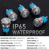 QIMEI-SHOP Pressure Switch Waterproof 16 mm Button LED Switch 12-24