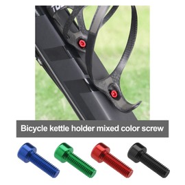 Create idea Pack of 8 Bottle Holder Screws, Aluminium Alloy, Bicycle Water Bottle Holder Screws, Suitable for Most Bikes, Multicoloured