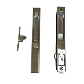 Sliding Glass Patio Door Handle Set, Flush Mount, Non-Keyed, 6-5/8" Screw Holes | Sliding Door Handle Replacement Hardware Repair Fix Sliding Door - Chrome