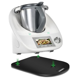 Gucass Sliding Board for Thermomix TM6/TM5, Rolling Board for Thermomix with Wheels, Quick Moving & Protection for Food Processor TM, Thermomix for Acrylic Underlay, Black