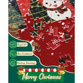 Christmas Advent Calendar 2024, 1008 Pieces Christmas Puzzle Jigsaw for Adult Kids, 24 Days Countdown Calendar Jigsaw Puzzles, 24 Boxes of Family Game Puzzles Xmas Holiday Gift for Adults Teenagers