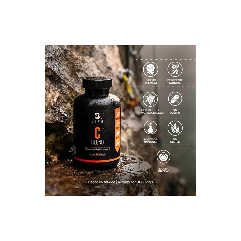 Vitamina Jengibre 120 Cápsulas 600 Apoya Energía Defensas Naturales Bienestar