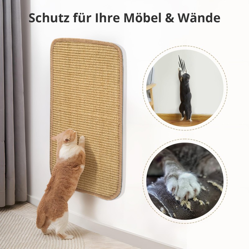 Cat Scratching Mat, Pack of 2, Sisal Carpet, Cat Scratching