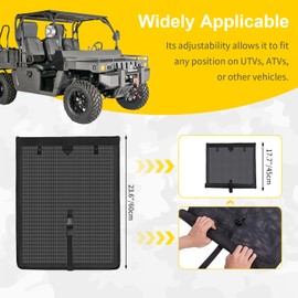 ZOSANY Upgraded UTV Mesh Trash Bag with Triple Hooks, Foldable Design, Adjustable Fit – Compatible with Polaris RZR, Can-Am, CFMOTO, Teryx, Mule, Arctic Cat, Pioneer, Golf Cart, Boat