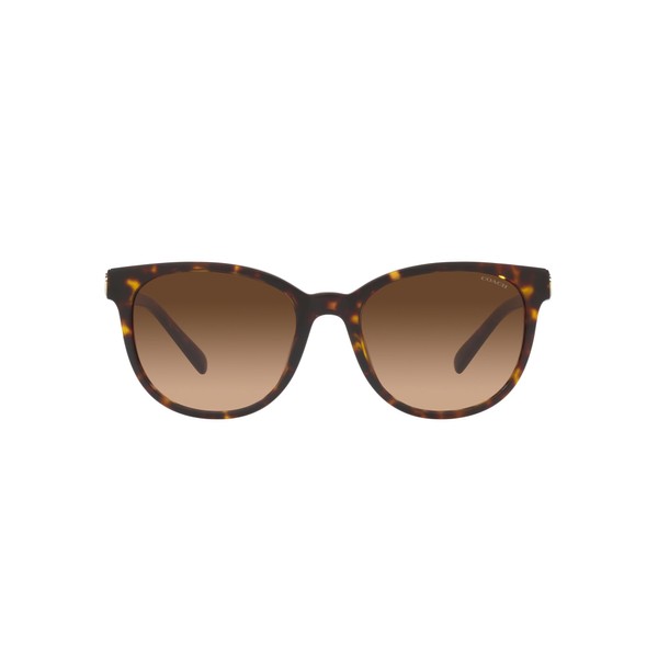Coach HC8350U Universal Fit Sunglasses, Dark Tortoise/Brown Gradient, 54 mm