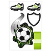 Ursus 9900003F Decoration Set Mini Football Game, 4 Sheets of