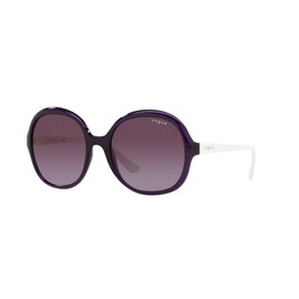 Vogue Eyewear Women's VO5410S Square Sunglasses, Transparent Violet/Violet Gradient, 56 mm
