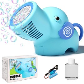 Seifenblasenmaschine Kinder – Elefant Seifenblasenspielzeug mit Akku, 5000+ Blasen/Min, Süße Seifenblasenmaschine für Jungen & Mädchen, inkl. Seifenblasenlösung, Ideal für Geburtstag, Party