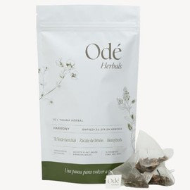 T Verde Sencha Antioxidante. Tisanainfusin herbal natural sin azucar con Zacate Limn y Honeybush - 15 Bolsitas de t formato pirmide                   