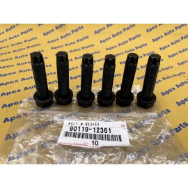 Toyota 4Runner Trailer Tow Hitch Bolts Set of 6 OEM Genuine Factory Toyota