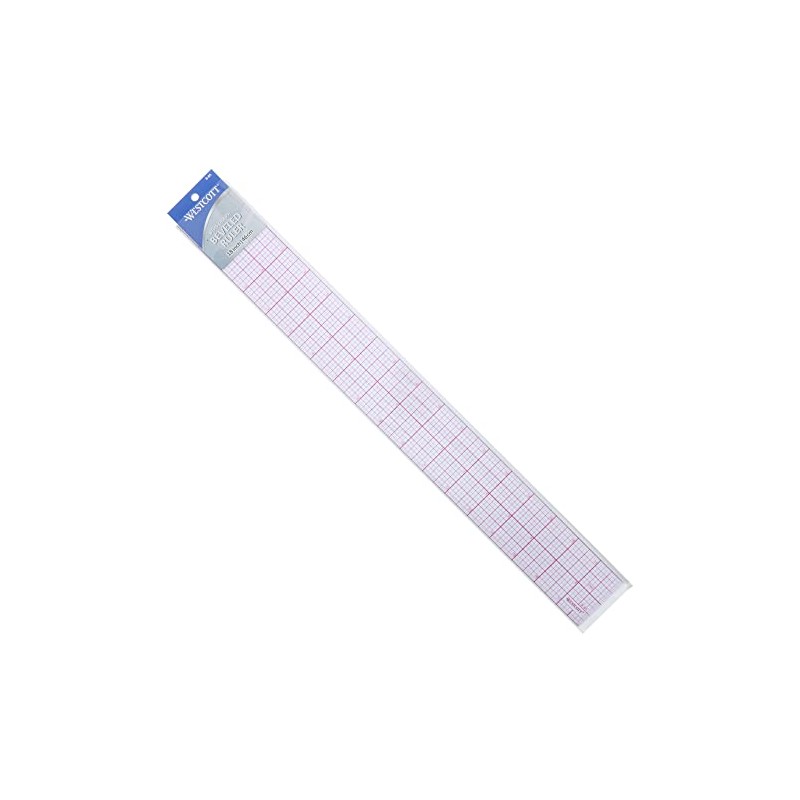 Westcott B-85 18" 8Ths Graph Beveled Ruler