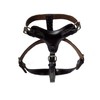 Extra Large Heavy Duty Plain Black Leather Dog Harness Perfectly