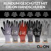 OX-ON Flexible Supreme 1600 Work Gloves Grey, Extremely Durable Safety