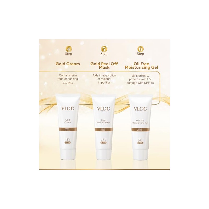 Vlcc Kit Facial Gold Incluye Productos Cuidado Piel Limpiador Mascarilla