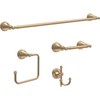 Delta Mylan 4-Piece Bathroom Set Champagne Bronze 18" Towel Rack,