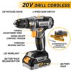Cordless Drill Tool Kit Set: 20V Power Drill Tool Box