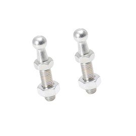 A ABSOPRO 2 Set 10mm M8x25mm Car Gas Strut Ball Stud Silver Tone Item Replacement